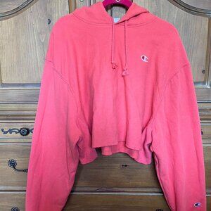 Sunset Orange Champion Cropped Hoodie‎